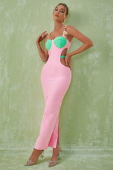 Strappy Metal Trim Cut Out Maxi Dress | Dress In Beauty